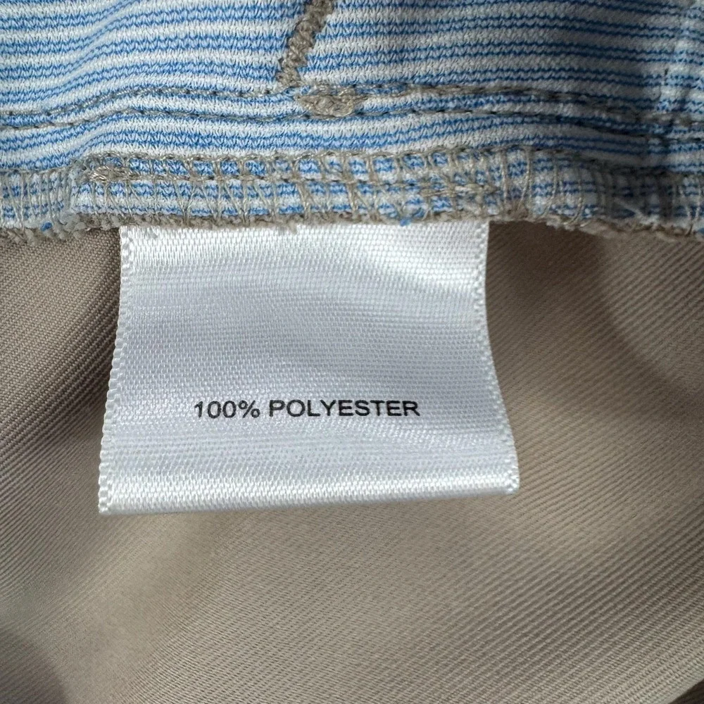 Peter Millar Shorts Lot Of 2 Mens 40 Blue Beige Golf Microfiber Chino 40x9